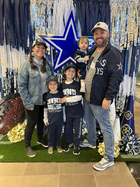 Andrew Neal with his wife and three kids