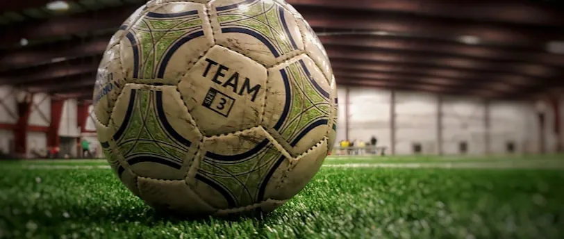 white soccer ball on green grass field